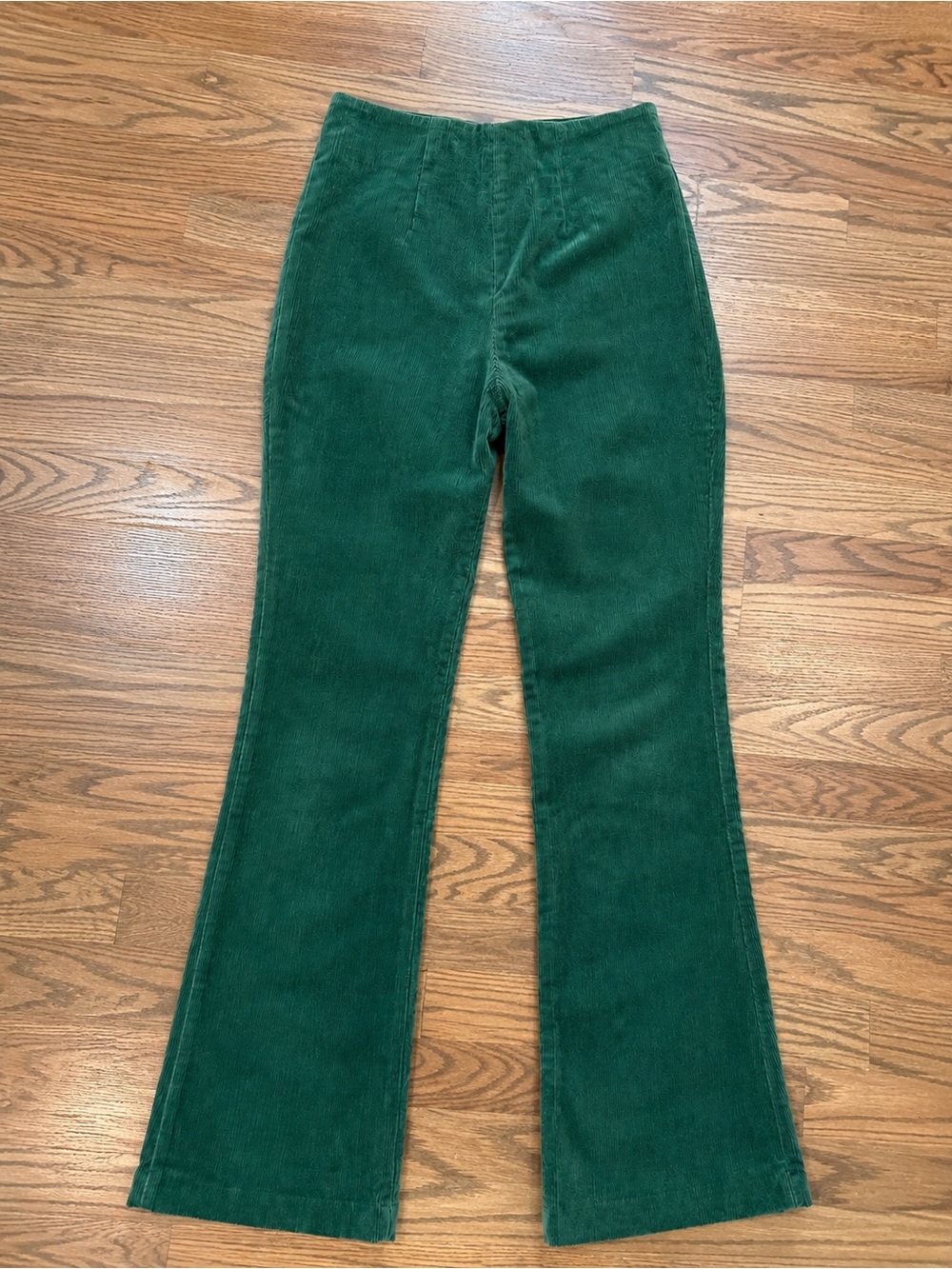 Tuckernuck Ashford Green Corduroy Pants Size S High Rise Kick Flare